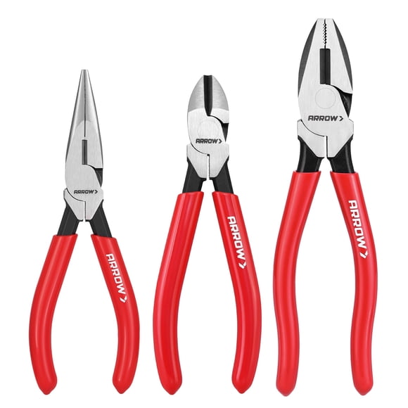 Juego de alicates Arrow Fastener, 3 piezas, acero al carbono, 6 y 7 pulgadas