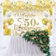 thumbnail image 3 of Pancarta RUMIA 185x110 cm 50.º Aniversario Blanco y Oro, 3 of 7