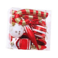 Magideal - 16 Adornos Navideños Colgantes Para Decoración Del Hogar, Accesorios Fotográficos, Adornos De Interior, Celebración Para Pared, Puerta, Hogar, Sala De Rojo