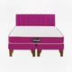 thumbnail image 1 of Cama 2 Plazas Modular Europea Fucsia + Colchón Ortopédic, 1 of 2