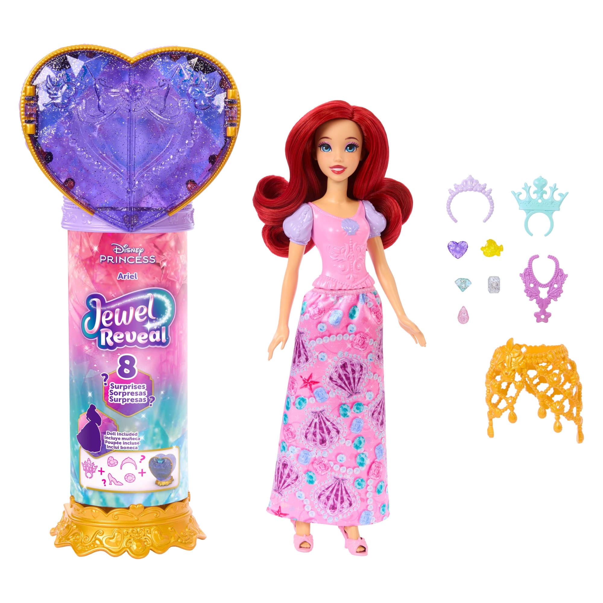 Disney Princesas - Disney Princesa Muñeca Reveal Ariel Sorpresa 3 Años+