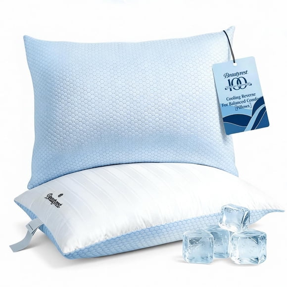 Almohada Beautyrest Queen 2 unidades refrigerante suave-media