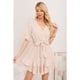 thumbnail image 3 of Vestido Corto Mujer Manga Corta Escalonado Casual Eventos 3369, 3 of 4