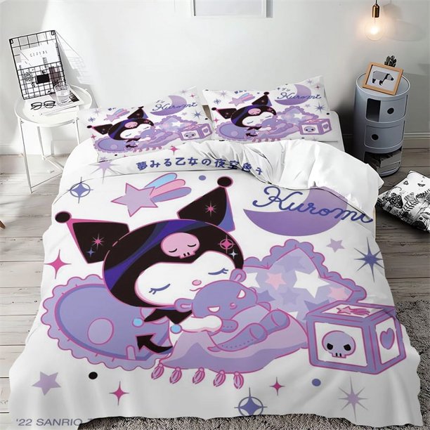Kuromi Duvet Cover Multi-piece Set for Children and Adults Gifts Single Double Bed Multi-size Room Decoration Bedding SetBed Sheets