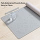thumbnail image 3 of Alfombrilla de escritorio Wolaile de cuero PU 91 x 43 cm impermeable gris, 3 of 9