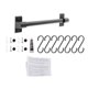 thumbnail image 1 of Aleación De Aluminio Cocina Riel De Pared Olla Sartén Utensilio Tapa Estante Organizador De Almacenamiento 7 Ganchos 50cm, 1 of 3