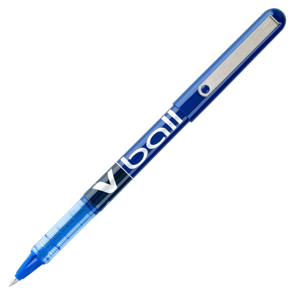 Bolígrafo Pen Pilot Vball Con Tinta Líquida, 12 Unidades, Color Azul
