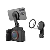 Genérico - Soporte Magnetico Para Iphone 15 14 13 12 Con Zapata 1/4"" Tornillo Montura Tripode Accesorio Camara-Negro