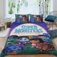 thumbnail image 2 of Súper Monstruos Conjunto de sábanas temático, trío de piezas, cómodo y amigable con la piel, diseño único, regalo de decoración para el hogar para familiares, amigos y fans,135cm *200cm, 2 of 6