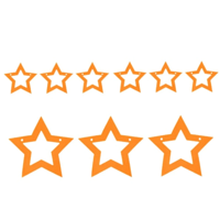 Genérico - Guirnalda Estrella 3M Doble Naranja Fluor X1 Uni