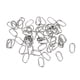 thumbnail image 2 of 50 unids anillos de división de acero inoxidable ovales aparejos de pesca se?uelo conectores 2 #, 2 of 3
