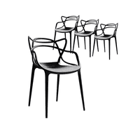 Habita2 Chile - Pack 4 Sillas Comedor Y Terraza Master Polipropileno - Negro