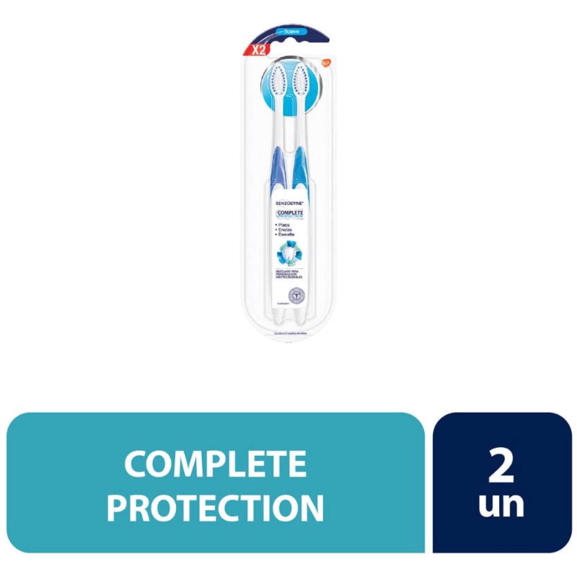 Cepillo De Dientes Complete Protection Suave Pack 2 Un Sensodyne