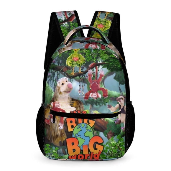 Es un Mundo Muy Muy Grande Mochila Escolar para Niños y Niñas, Mochila Infantil de Alta Calidad Ligera, Grande y Duradera 43x15x32cm