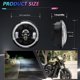thumbnail image 3 of Zoomto Farol LED para Motocicleta de 5,75 pulgadas, Patrón Calavera y Ojo de Ángel Multicolor, con Haz Alto/Bajo, Intermitente y Luz Diurna (DRL), 3 of 7