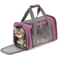 Transportín Para Mascotas Mr. Pen, Rosa, Con Lados Blandos Para Viajes De Perros Y Gatos