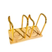 Magideal - Portavasos De Papel De Mesa De Pie, Ahorra Espacio, Organizador De Almacenamiento, Estante Para Tazas De Café Para Restaurantes, Hoteles, Cafeterías, Ranura Gold 2