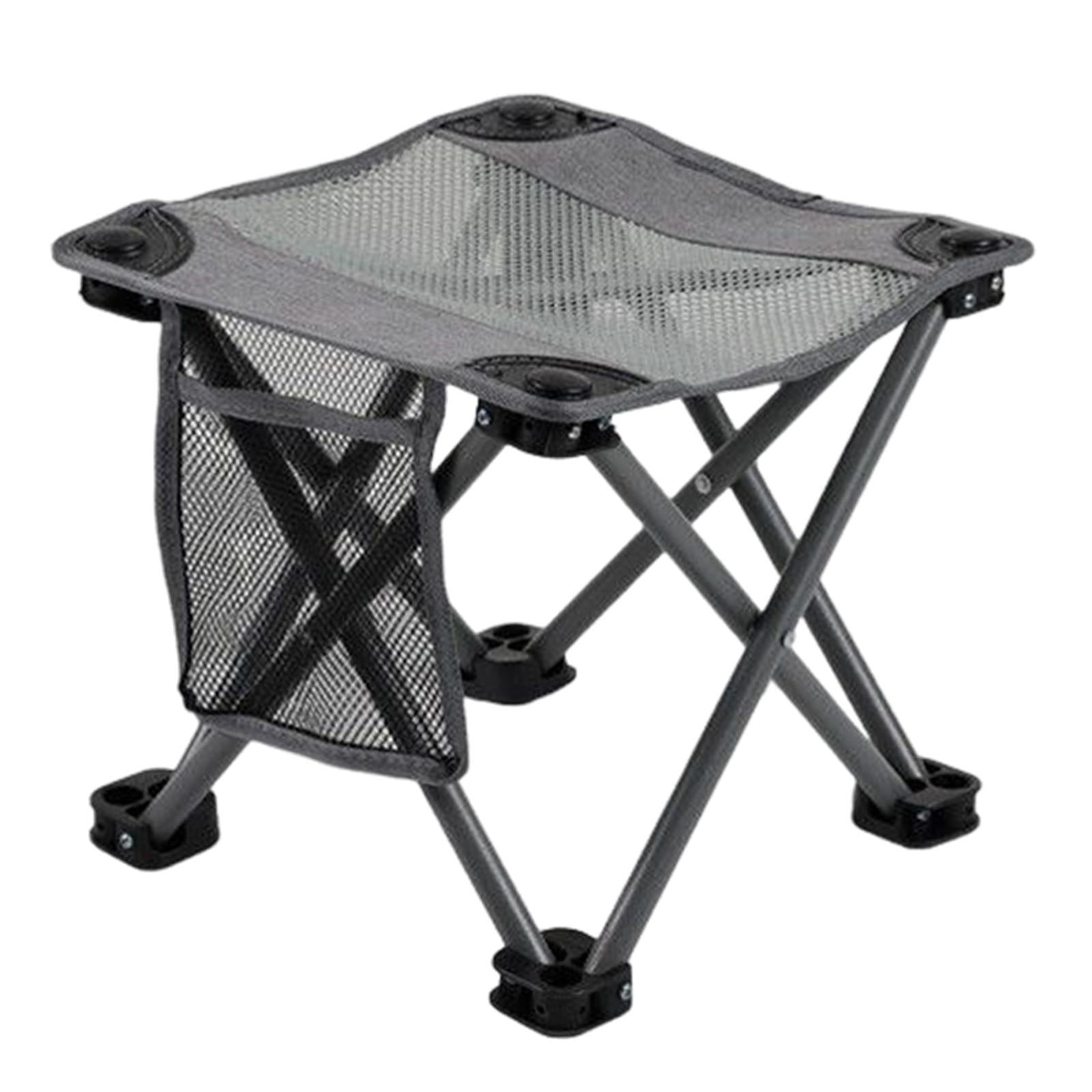 Ioensy - Silla Plegable Taburete Ligero Taburete De Camping Para Picnic En La Playa Al Aire Libre Gris Grande