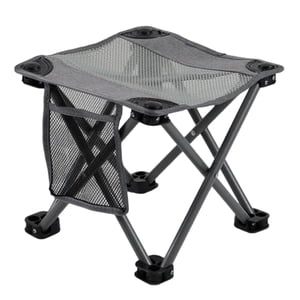 Ioensy - Silla Plegable Taburete Ligero Taburete De Camping Para Picnic En La Playa Al Aire Libre Gris Grande