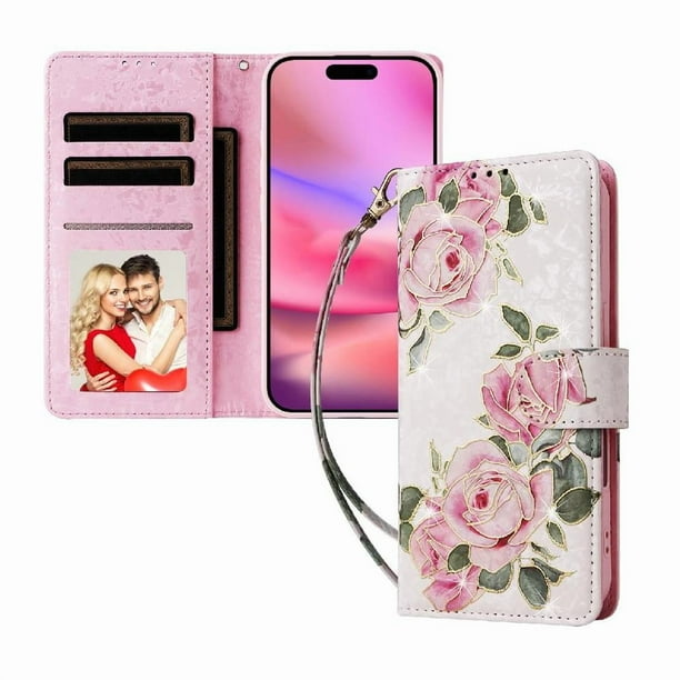 FOXDOCK Funda Tipo Cartera Floral para Xiaomi Redmi Note 14 Pro 4G ,Funda con Tapa de Cuero PU, Protección Antigolpes con Ranuras para Tarjetas y Soporte