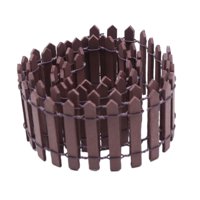 Magideal - Valla De Jardín De Hadas En Miniatura, Valla De Madera Para Exteriores, Micropaisaje, Decoración De Jardín De 90X5Cm Para Decoración De Casa De Muñeca Café