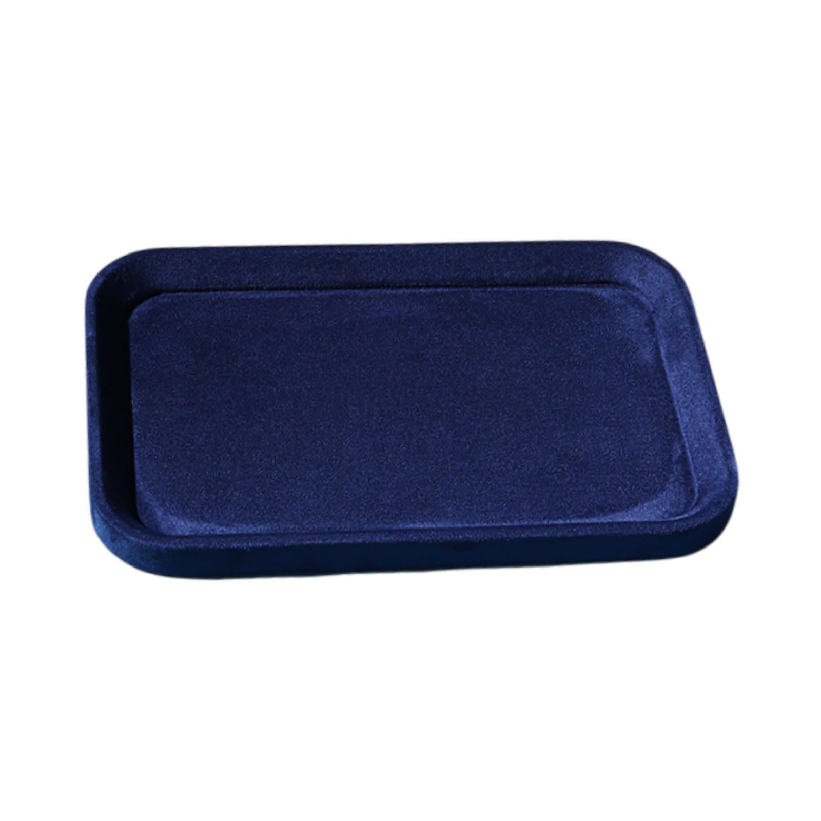 Ioensy - Bandeja De Exhibición De Joyas, Organizador De Joyas Para Escritorio, Fotografía, Joyería, Azul, Rectangular