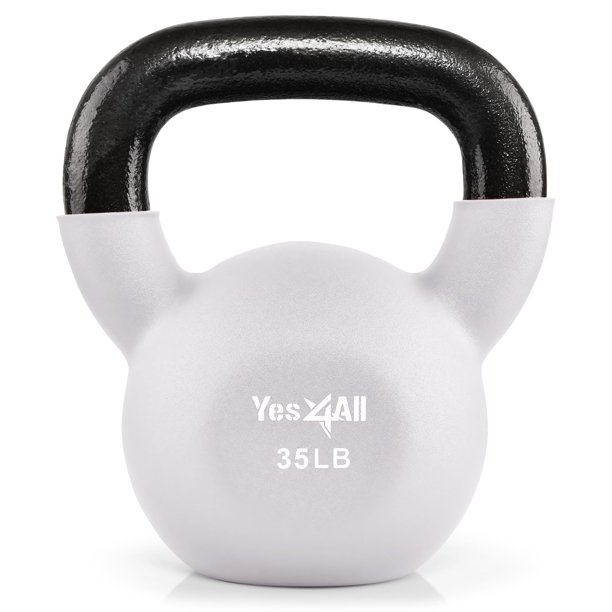 Juego de pesas rusas Yes4All con revestimiento de neopreno, 16 kg (35 libras), gimnasio en casa