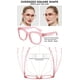 thumbnail image 3 of Lentes de Lectura AEZUNI Oversized Rosa Marco Grande, 3 of 6