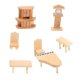 thumbnail image 2 of Juego De Muebles De Casa De Mu?ecas Juego De Sala De Estar De Decoración De Miniaturas De Madera A Escala 1/12, 2 of 5