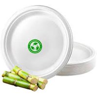 Genérica - Platos Blanco Biodegradables 23Cm Pack 100 Unds Desechables