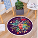 thumbnail image 2 of Alfombra Redonda 120 cm Quilín de Lino/Algodón Violeta, 2 of 2