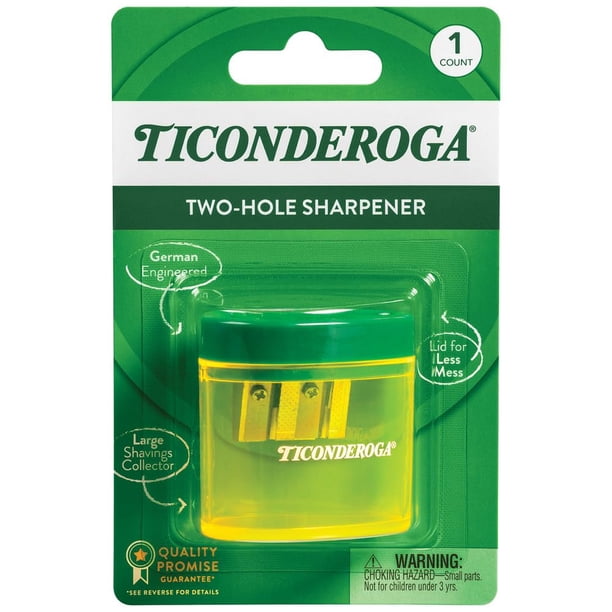 Sacapuntas Ticonderoga con 2 orificios para lápices estándar