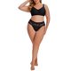 thumbnail image 2 of INSPIRE CHIC Bragas de Encaje de Corte Alto para Mujer Cobertura Completa de Cintura Alta Bragas de Encaje Talla Extra Grande Negro, 2 of 4