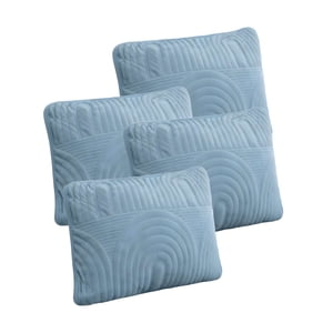 Genérico - Set De 4 Fundas De Cojin Serie Arco 30X50 Cm Celeste