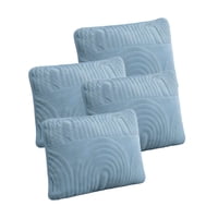Genérico - Set De 4 Fundas De Cojin Serie Arco 30X50 Cm Celeste