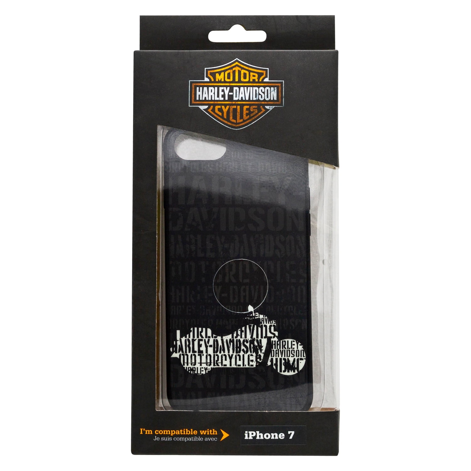 Harley Davidson - Carcasa Harley-davidson Iphone 7 Fondo Negro Con Letras