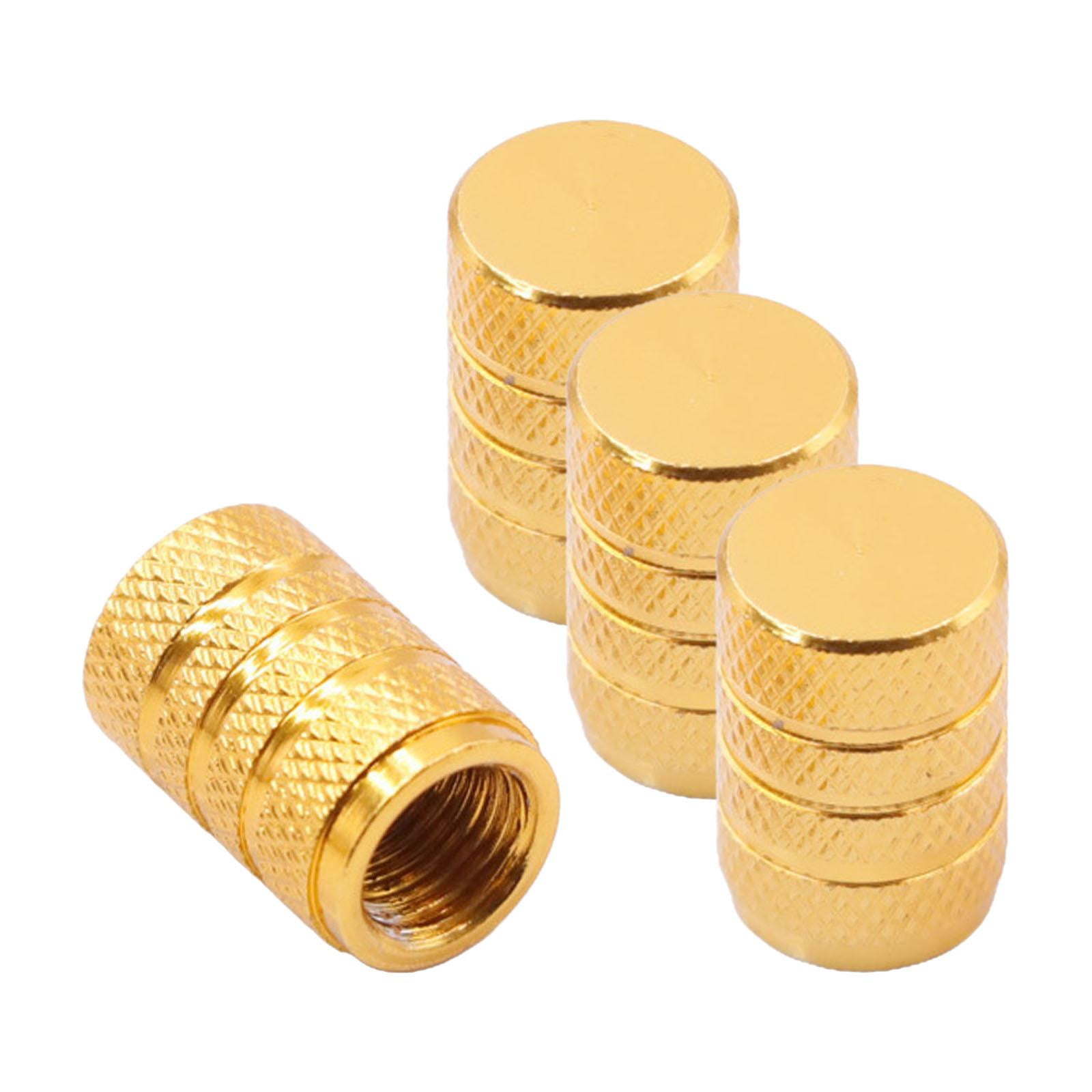 Ioensy - 4 Piezas Tapas De Vástago De Válvula De Neumático Tapas De Aire De Neumáticos Para Camiones Suv Motocicletas Oro