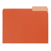 File Folders School Smart, Bicolor, Tamaño Carta, Naranja, Paquete De 100
