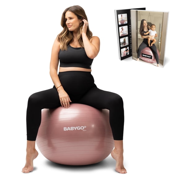 Pelota de embarazo BABYGO 65 cm, set de yoga y ejercicio para embarazo