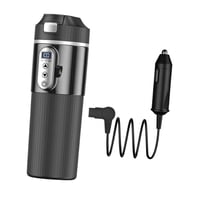 Magideal - Taza Calefactora Para Coche, Hervidor De Agua Para Coche, Taza Calentada De Acero Inoxidable, Taza De Agua Eléctrica Para Té, Leche, Coches Familiares , Negro