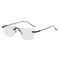 Magideal - Gafas De Ojos Con Bloqueo De Luz Azul, Gafas Sin Montura Para Pantallas, Compras, Hombres Marco Negro