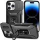thumbnail image 1 of Funda Armada para iPhone 14 Pro Max con Tapa Deslizante y Soporte Magnético Giratorio Negro, 1 of 5