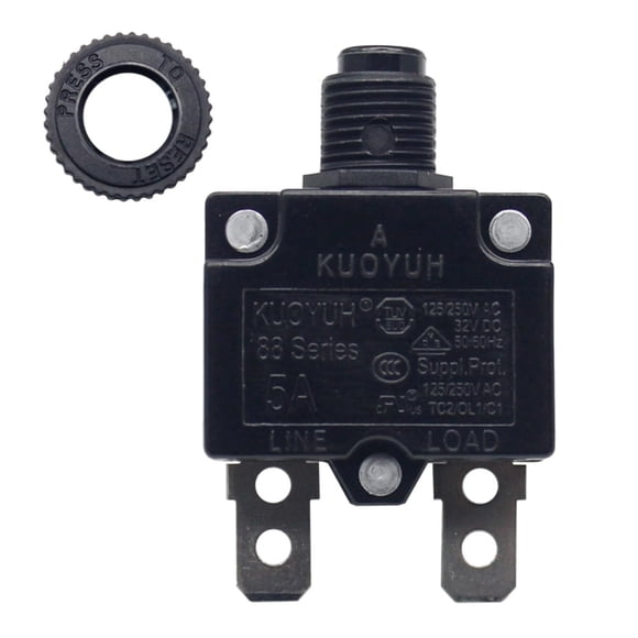 Interruptor automático KQEC Serie 88 5 A 125/250 VCA con reinicio por pulsación