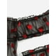 thumbnail image 3 of Heart Pattern Mesh Lingerie Set, See Through Ruffle Top & Sheer Panties, Women's Sexy Lingerie & Underwear, 3 of 3