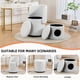 thumbnail image 2 of Stylish Upholstered Barrel Chair 360° Swivel Vanity Stool for Bedroom & Dining Chair, Built-in Storage, Soft Padded Accent Seat, Multi-Functional for Dressing/Dining, Free Cat Bed Stool Included,, 2 of 3