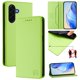 thumbnail image 1 of Funda Billetera con Soporte para Samsung Galaxy A37 Bloqueo RFID Plegable Verde claro, 1 of 6