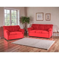 Muebles Altiro - Living Mateo 32 - Tela Felpa Rojo