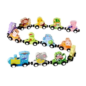 Magideal - Juego De Trenes De Madera, Vehículos, Juguetes De Aprendizaje Para Niños De 1 A 3 Años, Zodiaco Zodíaco