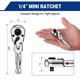 thumbnail image 2 of Llave de carraca corta WORKPRO 1/4" reversible, 2 of 7