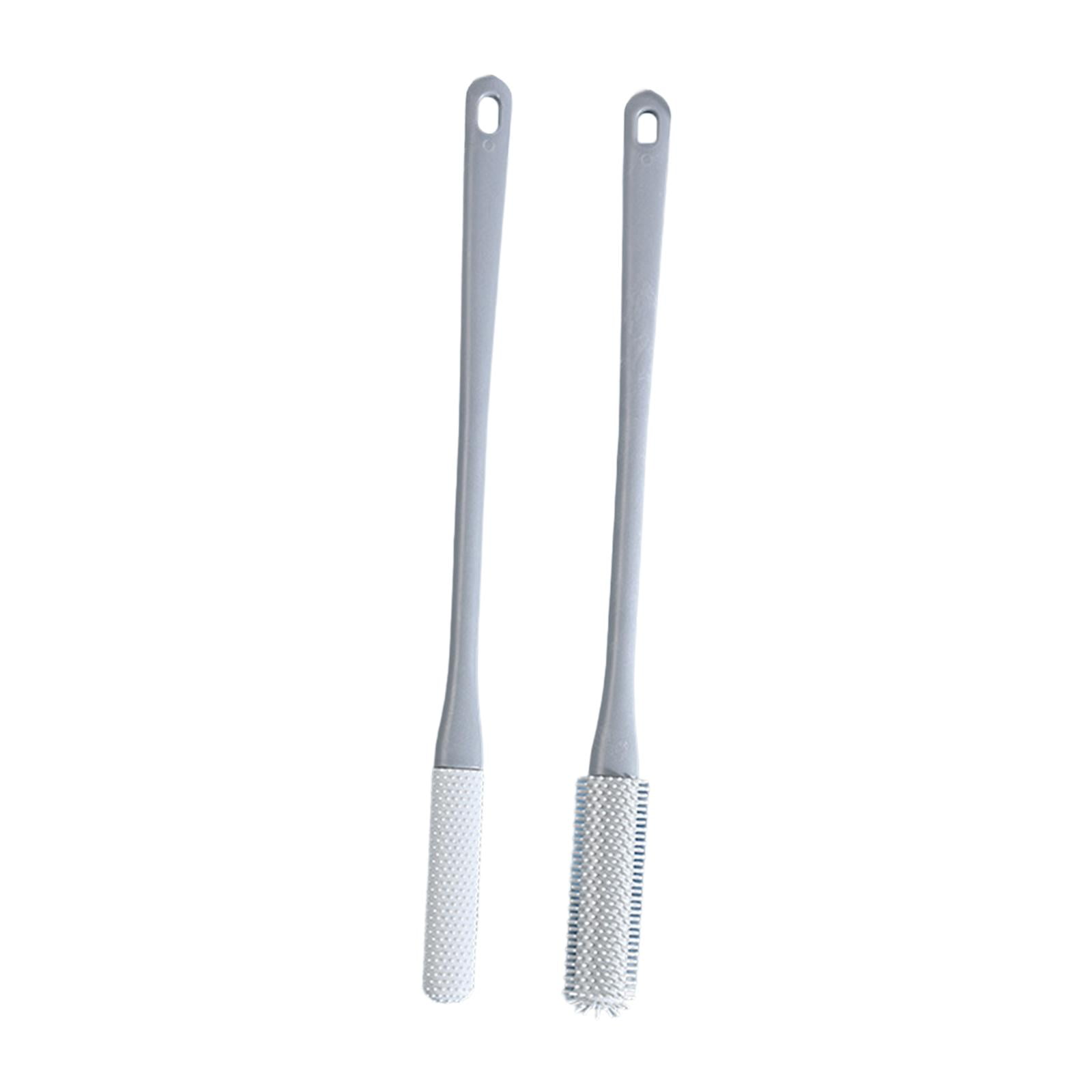 Magideal - 2 Cepillos Para Limpiar Los Dedos De Los Pies, Para Ducha, Exfoliación De La Piel, Limpieza De Baño Con Mango Largo, Cepillo Para Pies Para Hombres Y Gris